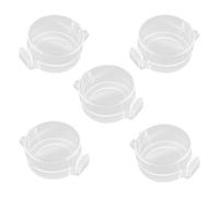 5Pcs/Pack Childproof Deadbolts Guard Protector Prevents Accidental Locking for Door Bolt Clear White/Black Adhesive Protector