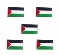 5Pcs Palestine Flag Lapel Pins Metal Palestinian National Enamel Pin Palestinian Brooch Country Flag Badge Pin Hat Clothes Backpack Pin Set