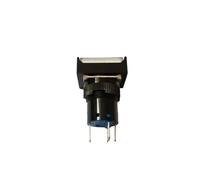 5Pcs Panel Mount Momentary White Lamp Rectangular Push Button Switch DC 24V