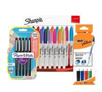 5Pcs Paper Mate Flair Felt Tip Pens, 4x & 18Pcs Sharpie Markers for School Bic Multi One Size