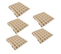 5pcs Paper Pulp Egg Cartons Beige Reusable Protective Egg Trays