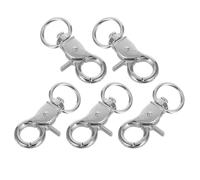 5pcs Parrot Cage Door Lock Buckle with Quick Release Stainless Steel | Silver Finish, Firm Lock Mouth, Portable Clip Design, for Rabbit and Quail Cages