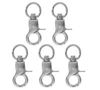 5pcs Parrot Cage Door Lock, Swivel Spring Buckle Safety Clip | Quick-release Attachment, Firm Lock Mouth, Smooth Polished Edges, Protects Hands, Suitable for Quail Cages, Rabbit Enclosures