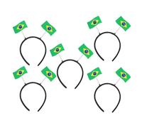 5pcs Patriotic Soccer Hair Accessory Headband Green Felt PP | Padded Design for All-day Wear Comfort, Vibrant International Sports Flag Graphics, Suitable for Game Day and Backyard Bbqs