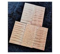 5pcs Pattern Shabili Water Wave Pattern Guitar Headstock Veneer Head Plate Making Material Guitar DIY MaterialWooden(2)