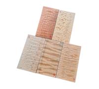 5pcs Pattern Shabili Water Wave Pattern Guitar Headstock Veneer Head Plate Making Material Guitar DIY MaterialWooden(9)