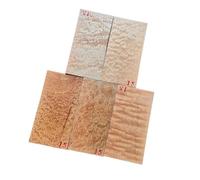 5pcs Pattern Shabili Water Wave Pattern Guitar Headstock Veneer Head Plate Making Material Guitar DIY MaterialWooden(15)