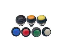 5Pcs PBS-33B 12mm Switch 2Pin 1A Waterproof Momentary button Switch Black Red Green Yellow White Blue(2P)