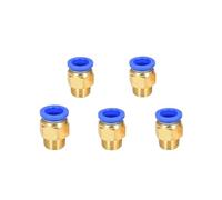 5PCS pc Pneumatic Air Connector Fitting 4mm 6mm 8mm 10mm 12mm Thread M5 1/4" 1/8" 3/8 1/2 Hose Fittings Pipe Quick Connectors(4mm,3I8)