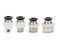 5PCS PC Pneumatic Air Connector Fitting PC 4mm 6mm 8/10mm Thread 1/8 1/4 3/8 1/2 Black Plastic Hose Fittings Pipe ittings(PC8-03)