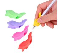 5pcs Pencil Grippers for Kids, Silicone Pencil Holder, Dolphin Pen Holding Trainer, Soft Anti-Slip Pencil Grips, Handwriting Po-Sture Training Tool for Handwriting