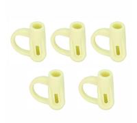 5PCS Pencil Grips for Children Handwriting, Ergonomic Training Pencil Grips, Writing Aid Tool for Left-Handed and Right-Handed Kids, Scientific Three-Finger Positioning Guide(Light Yellow)