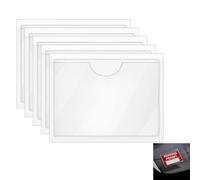 5PCS Permit Holder for Car Windscreen Parking Permit Holders,Self Adhesive Car Permit Holders,Windscreen Card Holder Clear Ticket and Note Holders for Car,Van,Caravan Windscreen10.5 x 10.5cm