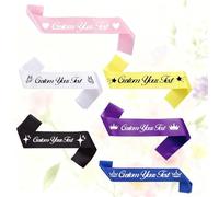5PCS Personalised Sash, Custom Sash with Text and Logo,Make Your Own Sash for Party Decorations, Graduation, Birthday, Wedding, Bridal Shower, Hen Night Party,Beauty Pageant,Anniversary.