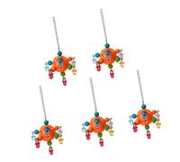 5pcs Pet Bird Bites Toy Parrots Chew Swing Cage Hanging Cockatiel Birds Toy With Foraging Holes Parrots Entertainment