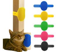 5PCS Pet Cat Grooming Brush, Adjustable Silicone Grooming Brush, Cat Self-service Scratcher, Silicone Grooming Belt Pad, Suitable For Cats (Self-service And Handheld)