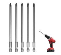 5Pcs PH2 Drywall Screwdriver Gun Bit 150mm Autofeed Collated Drywall Screwgun Replacement with Generic 1/4 inch Magnetic Screw Driver Head for Makita BFR550 6843 DFR550 and Most Screwdriver