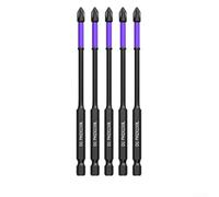 5PCS PH2 Magnetic Cross Screwdriver Bits Batch Head Non Slip Alloy Steel for High Strength Screw Driving with Torque Absorbing Properties (5pcs 150mm)
