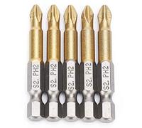 5pcs PH2 Magnetic Screwdriver Bits Set 50mm Anti Slip Cross Head Bits with 1/4 Inch Hex Shank for Electric Drill Hand Tools