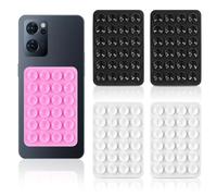 5PCS Phone Sticky Pad Grip, Silicone Suction Phones Holder, Suction Phone Case Adhesive Mount for Selfies and Videos, Non Slip Suctions Cups Sticky Phones Grip Car Holder, Mirror Holders