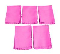 5PCS Piano Cleaning Cloth Kit, Universal Clarinet Musical Instruments Polishing Cleaning Cloth for Guitar Bass Violin Piano Trumpet Sax (Rose Red)
