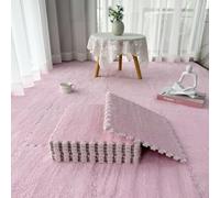 5pcs Pink Foam Interlocking Puzzle Mats, 30/60cm EVA Soft Floor Tiles, Plush Square Rug for Kids Playroom, Easy DIY Installation, Home Decor (Size: 60x60x0.6cm)