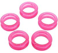 5Pcs Pink Soft Silicone Scissors Finger Rings Grips Inserts Grooming Shear Thumb Inserts Finger Protector Ring Scissor Accessories for Barber Hair Cutting Scissors Pet Shears Pet Supplies