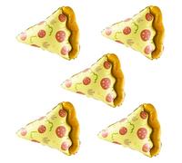 5pcs Pizza Balloons 23" Sausage Pizza Slices Foil Balloon Helium Foil Pizza Food Balloons for Snack Pizza Party Decorations Picnic Party Supplies