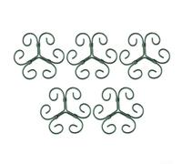 5PCS Plant Support Frame Made from Metal for Maintaining Vertical Orientation of Flowers Vegetables and Climbing Plant Species (B Green 10.5cm)
