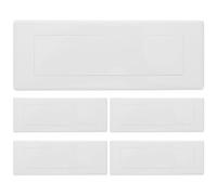 5pcs Plastic Electrical Box Cover Plate 4-Gang Oversize 118 120 Type | Tamper Deterrent Design, Clip-on Installation, Smooth Paintable Surface, Suitable for Home and Office Renovations