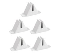 5pcs Plastic Fence Post Support Base for Garden Dividers Outdoor Use | White Finish, Secure Footing with Weather Resistance, for Dog Playpen Panels and Temporary Fencing