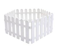 5Pcs Plastic Garden Edging Fence - White Decorative Landscape Panels Perfect for Indoor & Outdoor Use 50x30cm - Ideal for Pathways & Flower Beds