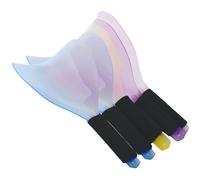 5pcs Plastic Hairspray Mask Shield Styling with Sponge Handle | Facial Cover for Perfume Spraying, Comfortable Anti-Slip Grip Random Color