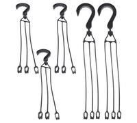 5pcs Plastic Hanging Flowerpot Hooks, Three Chain 360 Rotatable Design | Detachable Clips, Fade-resistant Weatherproof Support for Hanging Basket Displays, Balconies, Windows, Bird Feeders