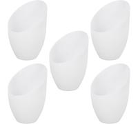 5pcs Plastic Lampshade, E16 Horseshoe Lampshade Replacement Plastic Lamp Shade Cover, White Lamp Shade Cover for Multi- Head Stand up Lamp Bedroom Light 5.35X4.33X1.96 inch