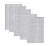 5Pcs Plastic Mesh Sheet,Canvas Sheets,Buckram,Mesh Fabric for Mask Eyes,White Flexible Eye,Gauze Hollow Mat Rigid Material A4 Square Small Hole Pads Kit,for Crafts Embroidery,Cross Stitch (White)