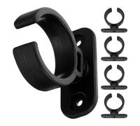 5pcs Plastic Microphone Clamp Holder for Wireless Handheld Mics Black | Compact 5.7x5.5x4.5cm Size, 40mm Hole and 37mm Inner Diameter, Multi-Mic Setup Support