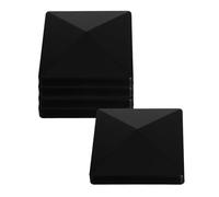 5pcs Plastic Pyramid Fence Post Caps Black for Wooden Fences and Yards