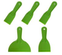 5Pcs Plastic Scraper,Filler Spreader, Wall Filler Tool for Caulking, Plastic Putty Knife for Cleaning, Paint Scrapers Tools for Painter Wall, Wallpaper Scraper Fits Indoor and Outdoor Repair Work