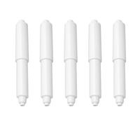 5PCS Plastic Toilet Tissue Roll Holder, Toilet Paper Holder, Replacement Roller for Bathroom, Universal White Toilet Roll Holder Compatible with Standard Plastic Roll Holders