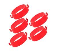 5pcs Plastic Traffic Cone Connectors Safety Chain Rings for Driveway & Construction Site Use Ideal for Parking Management & Event Safety Supplies
