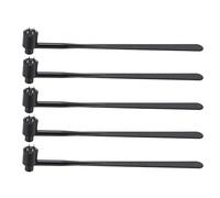 5PCS Plum Blossom Dermal Hammer Single End Black ABS Handle Lightweight Stainless Steel Needle Dermal Hammer Set for Industry