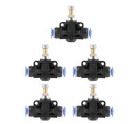 5Pcs Pneumatic Air Valve Pneumatic Fittings Flow Reducer Air Flow Restrictor Flow Speed Controller Throttle Push In One 6mm