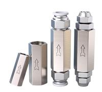 5PCS Pneumatic Check Valve 1/8 1/4 1/2 3/8 for Compressor 6mm 8mm 10mm 12mm One Way Air Gas Single Way Valve with Connector(CV-01 w KN6-01)