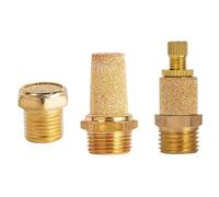 5Pcs Pneumatic Exhaust Muffler Silencer1/8 1/4 3/8 1/2 3/4 Male Thread For Air Noise Brass Adjustable Long Short BSL SLM SLL(Long -1l2-5PCS)