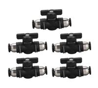 5pcs Pneumatic Quick-Connect Ball Valve couplings for automated Equipment | 5-piece pack of quick connectors supporting 4mm to 12mm air hoses