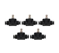 5pcs Pneumatic Throttle Valve, Air Flow Control Valve with Compression Resistance, PVC Check Valve for Pneumatic Systems, Easy - Install Fittings for Air Compressor and Tubing (Tracheal Outer