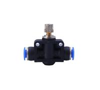 5PCS Pneumatics Air Throttle Valve Speed Control Quick Hose Tube Water Fitting Connector Pneumatic Fittings 4mm 6mm(LSA-12-5PCS)