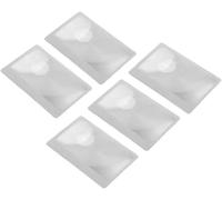 5Pcs Portable 3X Pocket Magnifier, for Fresnel Lens,Credit Card Size Magnifying Glass Wallet Magnifying Lenses Jewelry Loupe Reading Aid Helper,Visual Impairment Aids,Magnifiers