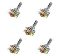 5PCS Potentiometer Kit 20MM 6Pin WH148 B1K B2K B5K B10K B20K B50K B100K 250K 500K 1M Ohm Variable Resistor Carbon Film Resistors(5K Ohm)